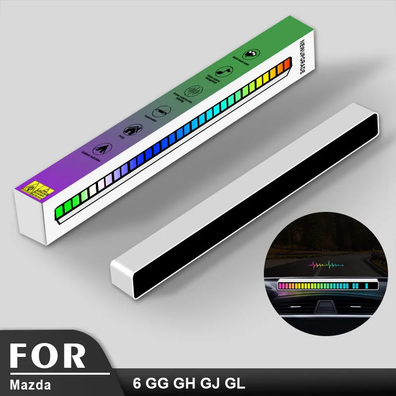 

1pcs Car Voice Control Audio Rhythm LED Lights Auto LED Lamps for Mazda 6 GG GH GJ GL Axela 5 6 323 626 RX8 CX6 CX5 CX4 MX3 MX5