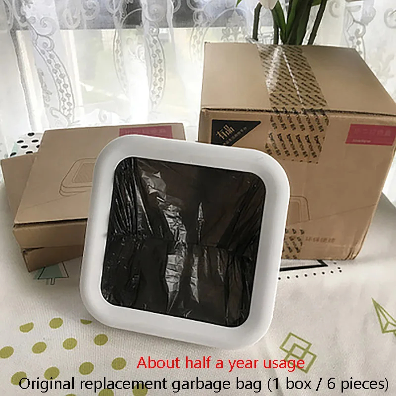 WHITE 6pcs Townew T1 Смарт мусорный бак оригинальная замена мешок для мусора Большой Ёмкость пакетов одноразового использования 6/12 шт автоматической упаковки и светонепронецаемые сумки - Цвет: WHITE 6pcs