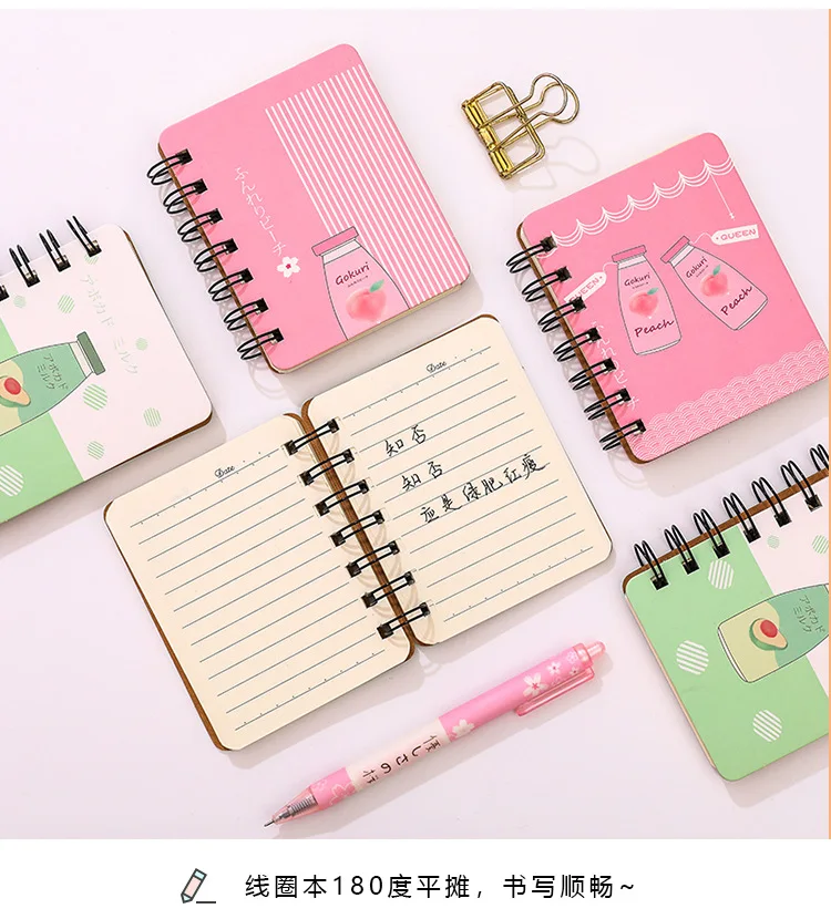 cartoon cute coil portable notebook notebook pockets this Korean small fresh notebook
