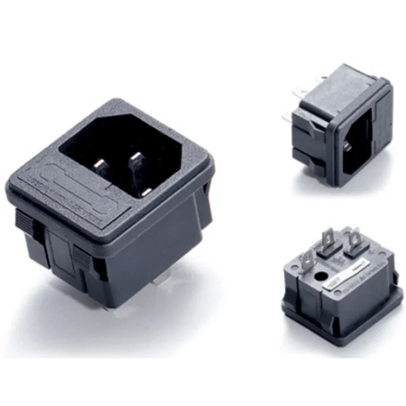 10 шт./лот IEC 320 C14 3 клеммы на входе штекер питания розетка 10A Ac 250V W держатель