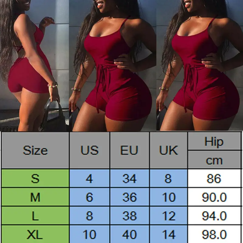 

Shorts Romper Jumpsuit Women Lace Up Leotard Body Top Sleeveless Women Stretch Lady Bodysuit Summer Jumpsuits