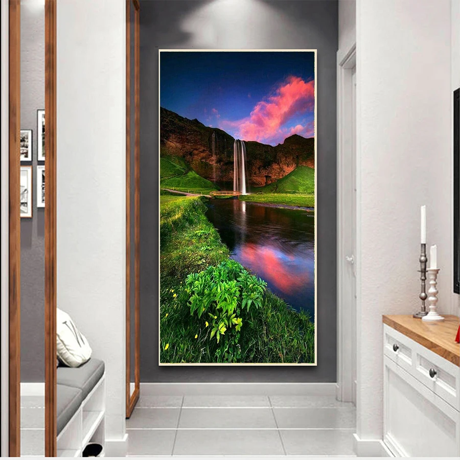 

5d diamond painting Fire cloud, waterfall diy full square drill diamond embroidery round diamond mosaic painting home decor I838