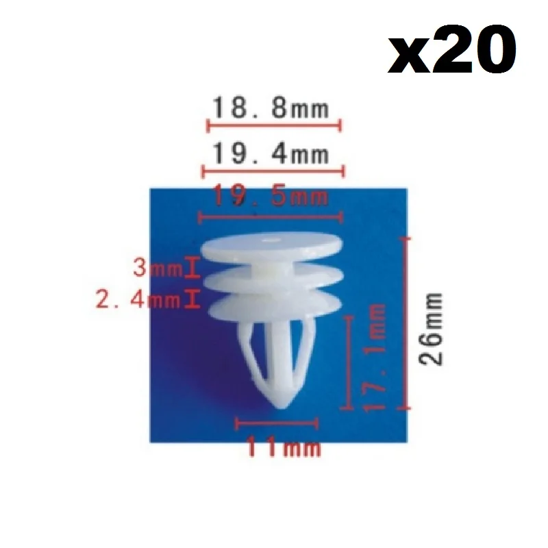 

20 X Clips Door Trim Panel Clips Nylon Retainer 15076791 For FORGM S & T Trucks 2002-UP