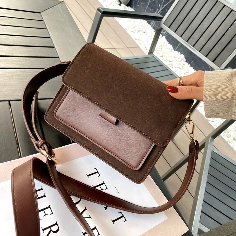 

Scrub PU Leather Crossbody Bags For Women 2020 Small Shoulder Messenger Bag Female Winter Travel Handbags And Purses