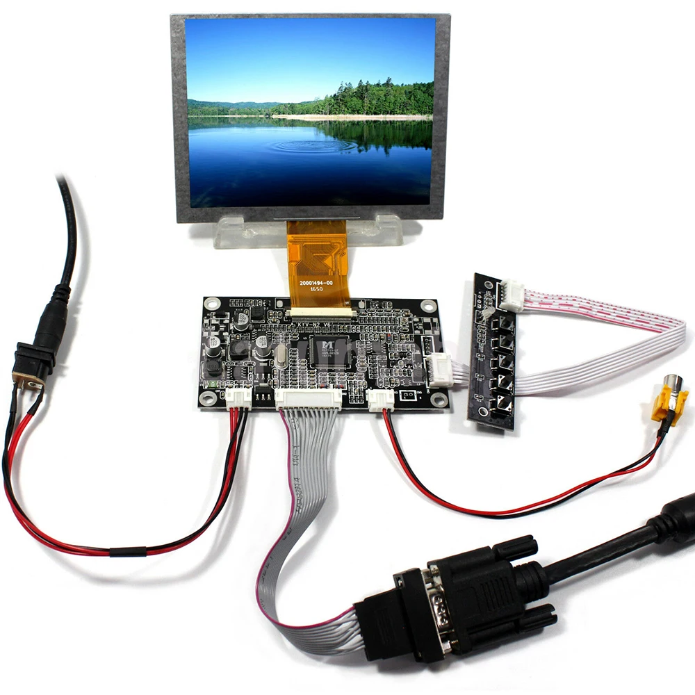 

Latumab 8 дюймов AT080TN52 V1 / AT080TN52 V.1 ЖК-дисплей Экран 800x600 AV + VGA + HDMI совместимых с плата контроллера для Raspberry Pi автомобильный DVD