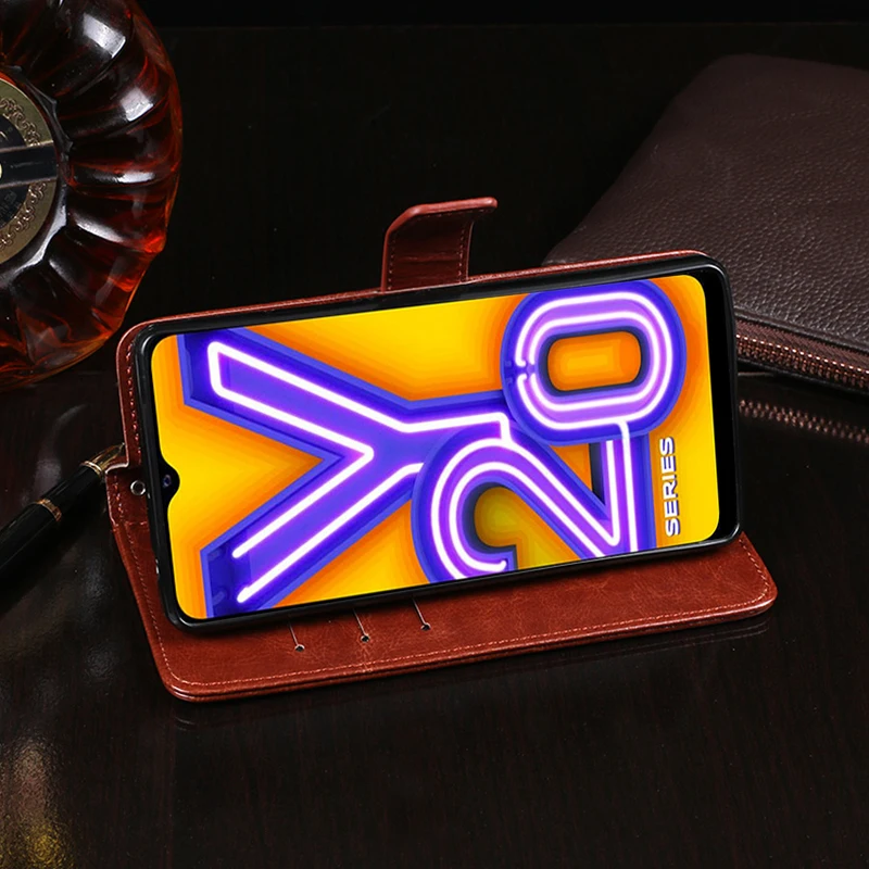 Чехол Vivo Y30 кожаный чехол 6 51 дюйма для Coque China V2034A Премиум Магнитный Флип-кошелек
