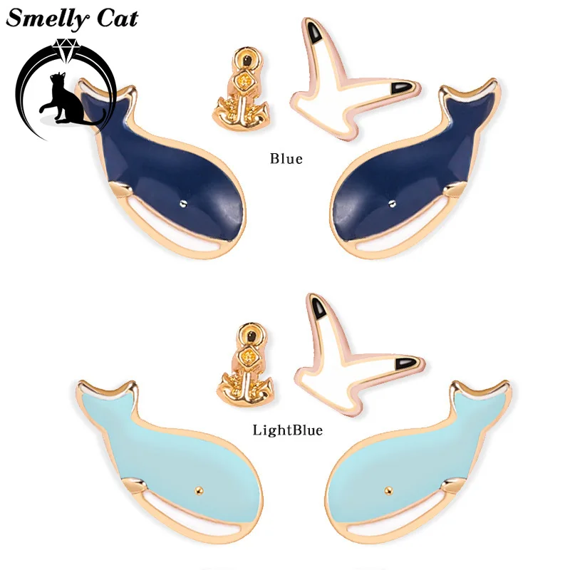 Вонючий кот модный набор серьги милый КИТ с дельфином костюм из двух частей