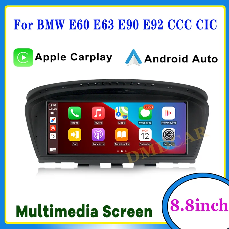 

8.8" Wireless Apple CarPlay Android Auto Car Multimedia for BMW E60 E63 E90 E92 CCC CIC Head Unit Touch Screen