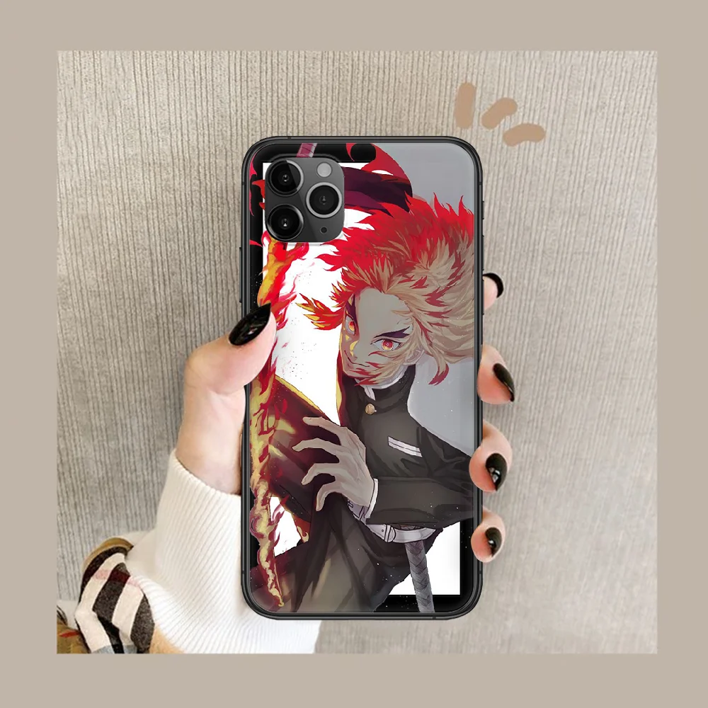 

Demon Slayer Rengoku Kyoujurou Phone Case Cover Hull For iphone 5 5s se 2020 6 6s 7 8 12 mini plus X XS XR 11 PRO MAX black Back