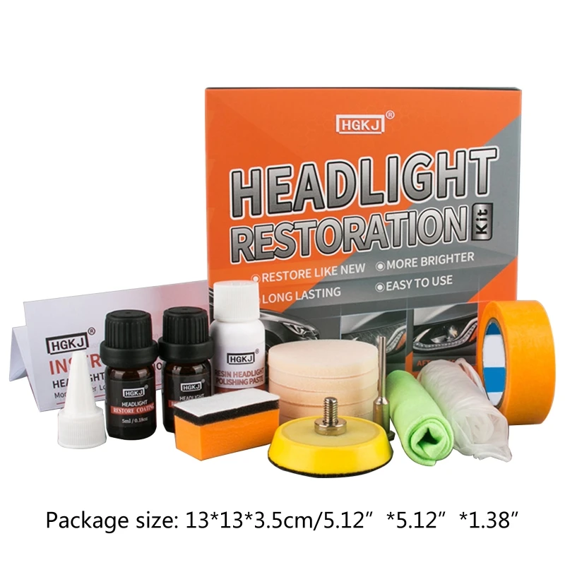 

Headlight Restoration Polishing Kits Headlamp Clean Brightener Refurbish Repair