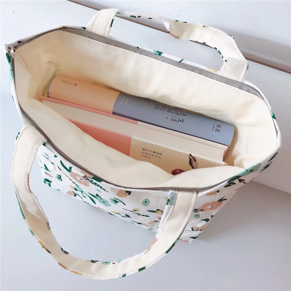 

Women Small Bag Cotton Fabric Vintage Handbag Female Casual Portable Hand Bag Shopping Bags Simple Thickened Mummy Handbags New