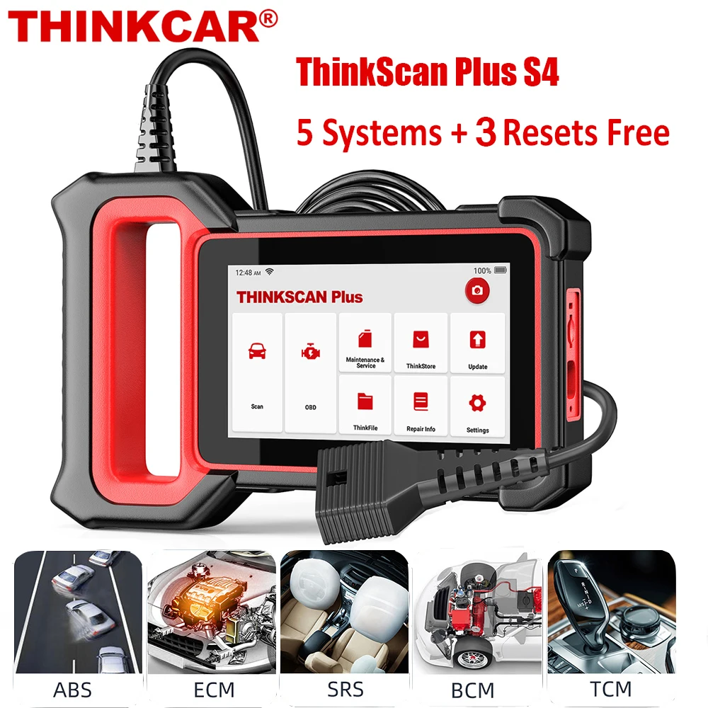 THINKCAR Thinkscan Plus S4 OBD2 автомобильный сканер ECM/TCM/ABS/SRS/BCM система Автомобильные
