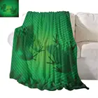 Декоративное одеяло лягушка теневой силуэт на банановое дерево лист в тропических землях игры в джунгли Графический Зеленый домашний диван