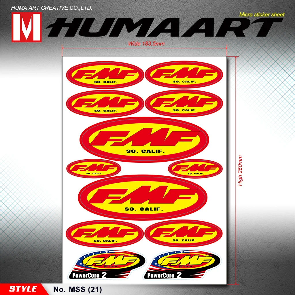 HUMAART Байк наклейки Водонепроницаемый лист с наклейками самоклеящимся винилом