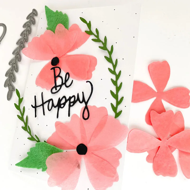 

JC Slender Branch Leaves Metal Cutting Dies for Scrapbooking Die Cut Craft Stencil Handmade Cards Make Model Template Decoration