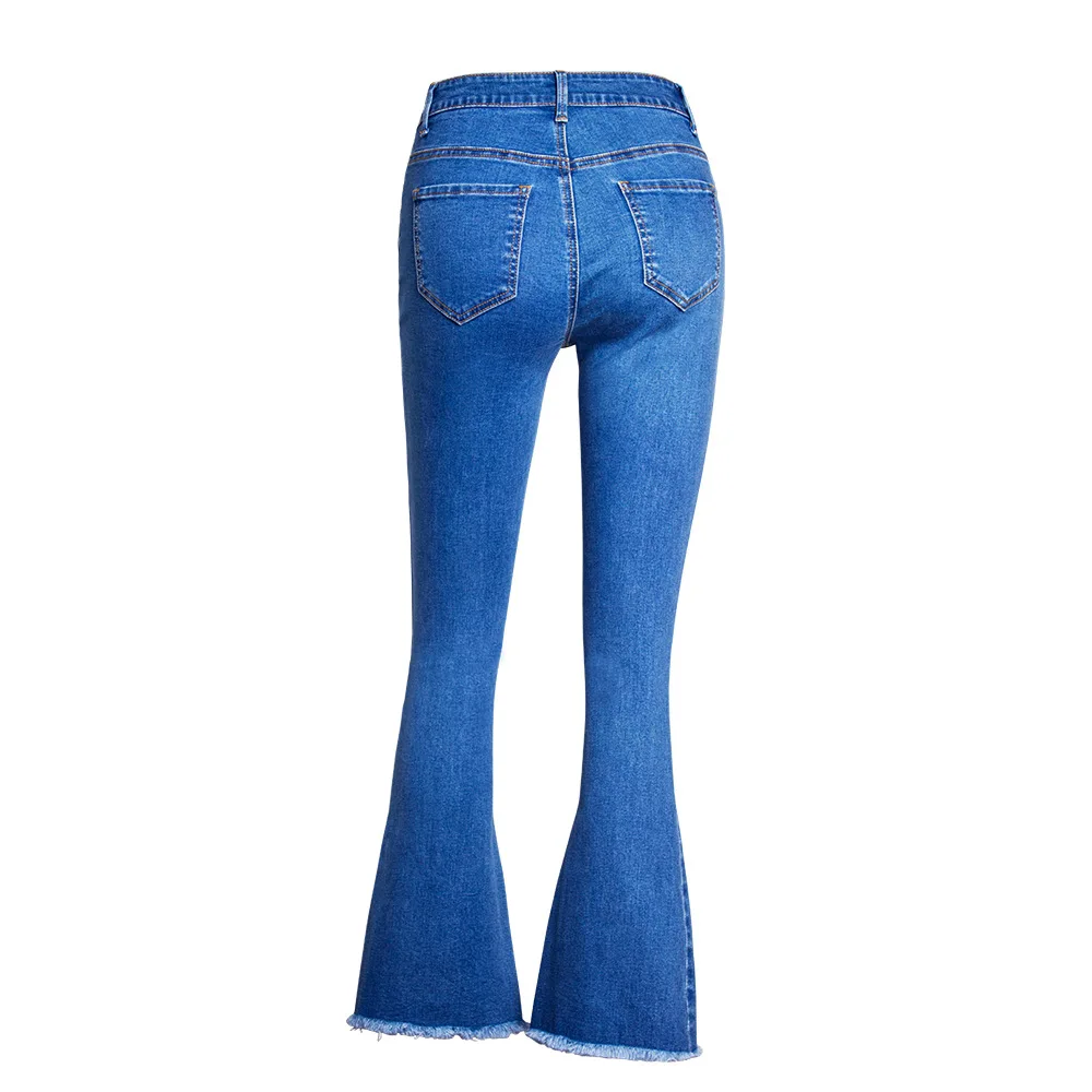 

trousers female cross-border European and American women's wish amazon new wide leg pants ribbon jeans female trousers