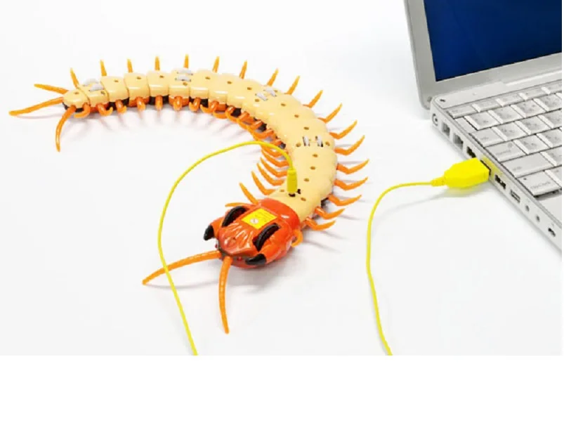 Инфракрасный RC пульт дистанционного управления сороконожка Scolopendra жуткий-crawly дети игрушка подарок, оранжевый и черный