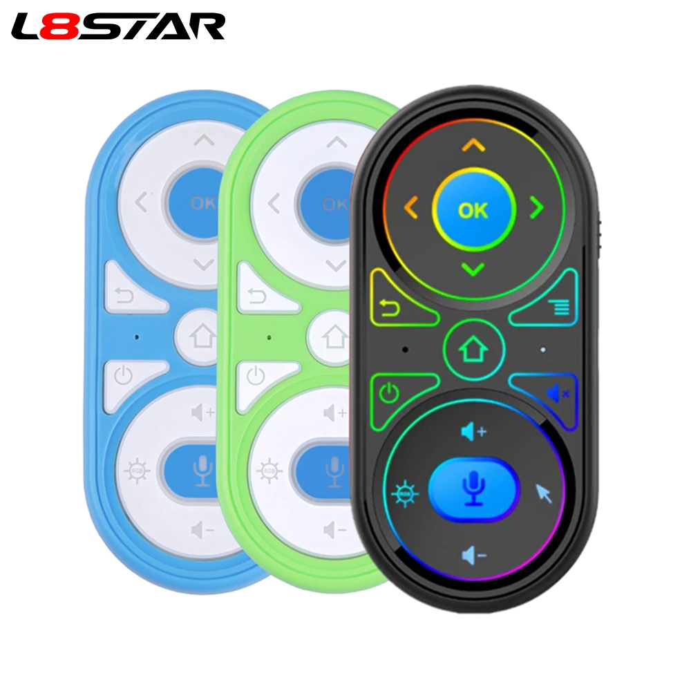 Умный пульт дистанционного управления L8star голосовой микрофон Google RGB подсветка 2 4G