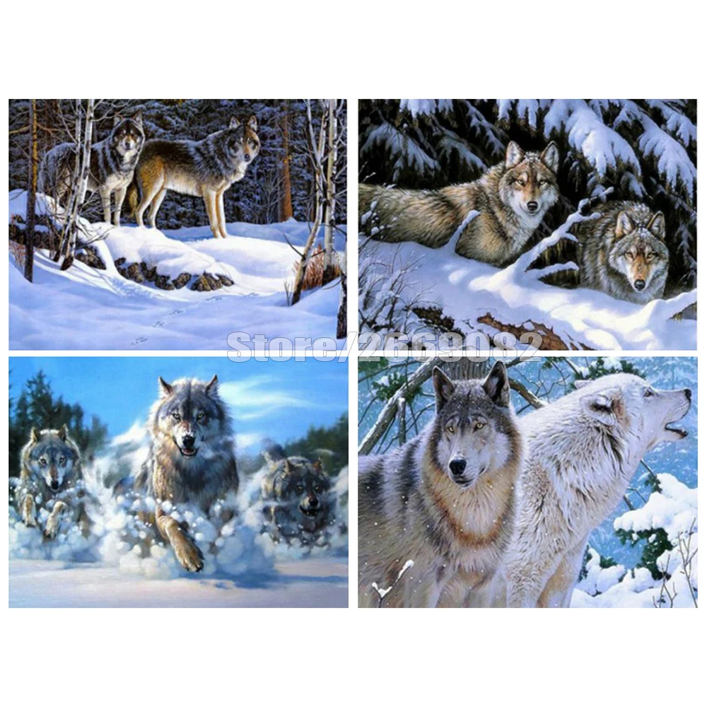 

Набор для алмазной живописи в виде животного, новинка 2019, подарок ручной работы, украшение в виде волка, украшение для дома, вышивка, стразы, ...