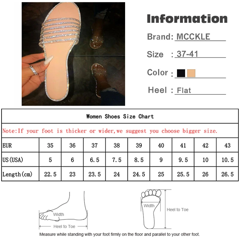 

Hot Summer Women Bling Crystal Slippers Woman Transparent Flat Shoes Female Flip Flops Outdoor Fashion Ladies Slides 2020