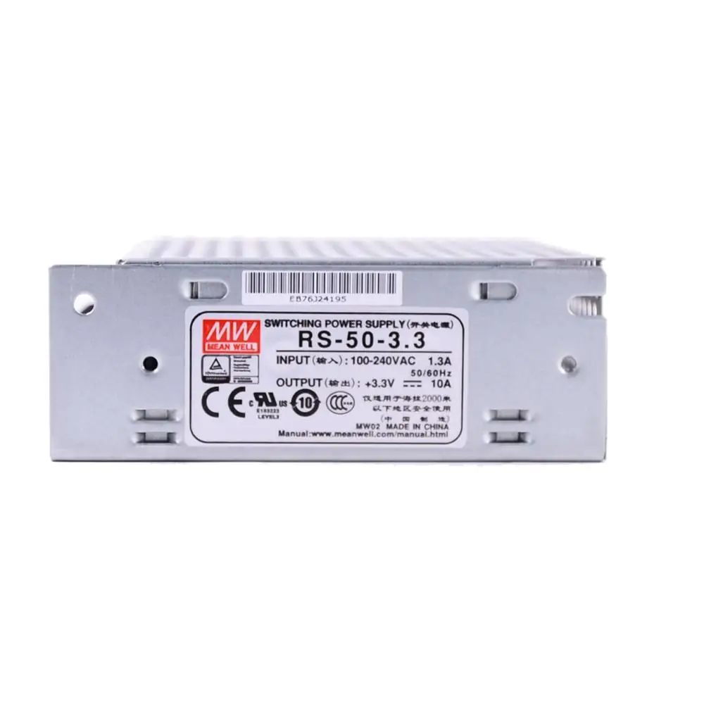 RS-50-3.3 Mean Well 33 W/10A/3 3 V DC одиночный выход импульсный источник питания meanwell интернет