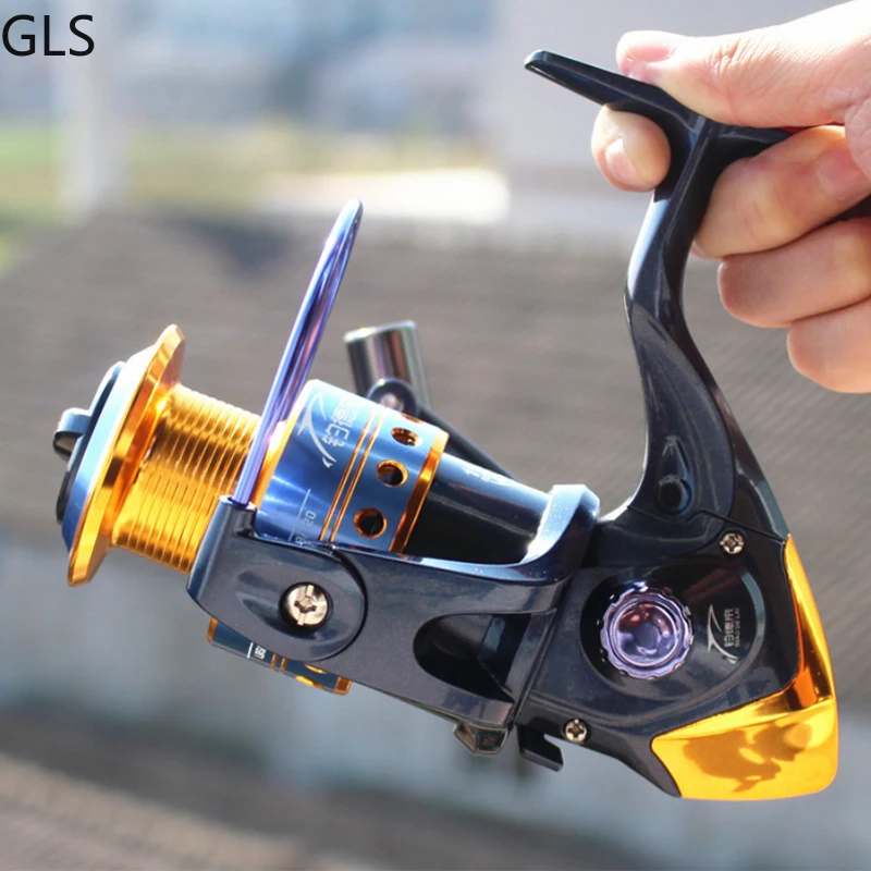 

10+1BB Metal Aluminum Spool Striped Bass Fishing Reel Accessories 5.2:1/5.1:1 Gear Ratio Saltwater Spinning Fishing Wheel