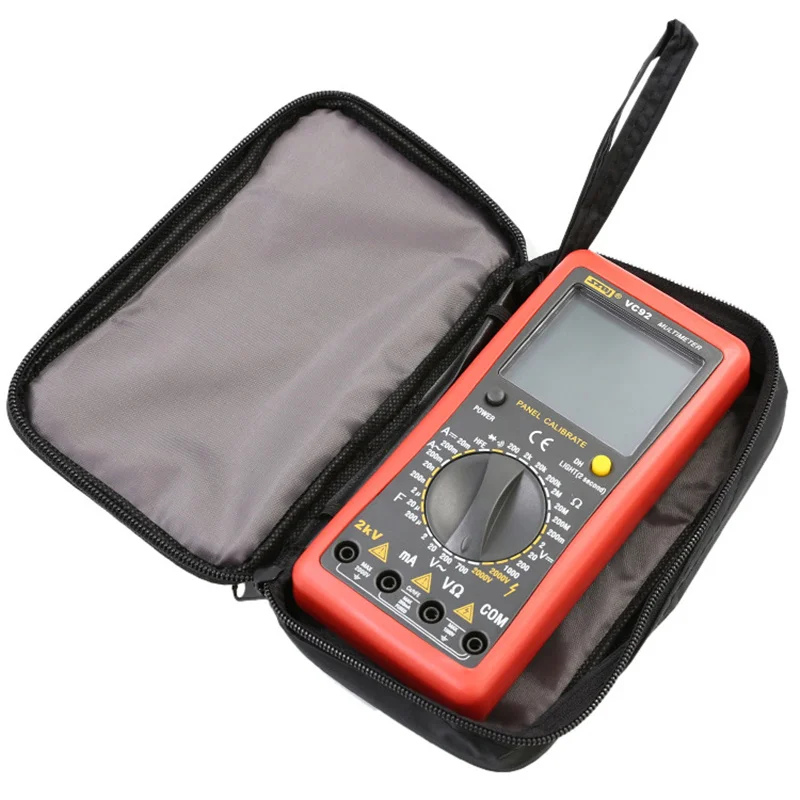

Multimeter Storage Bag Black Cloth Toolkit Pouch Tool Bag 20*11.5*4.5cm UT Durable Waterproof Shockproof Soft Case