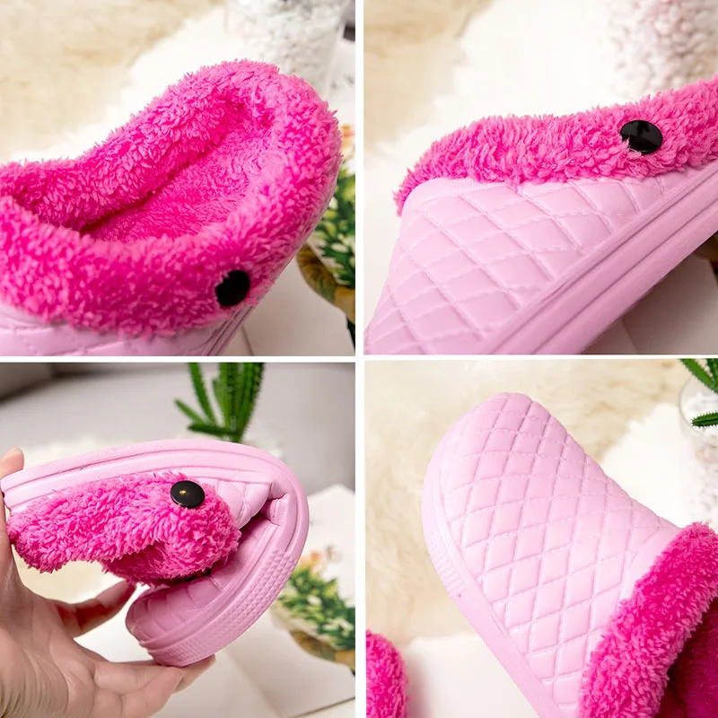 Теплые домашние тапочки Зимняя обувь для женщин комнатные отельные влюбленных