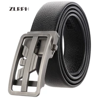 zlrph mens business style belt leather strap male waistband automatic buckle belts for men top quality girdle belts for jeans