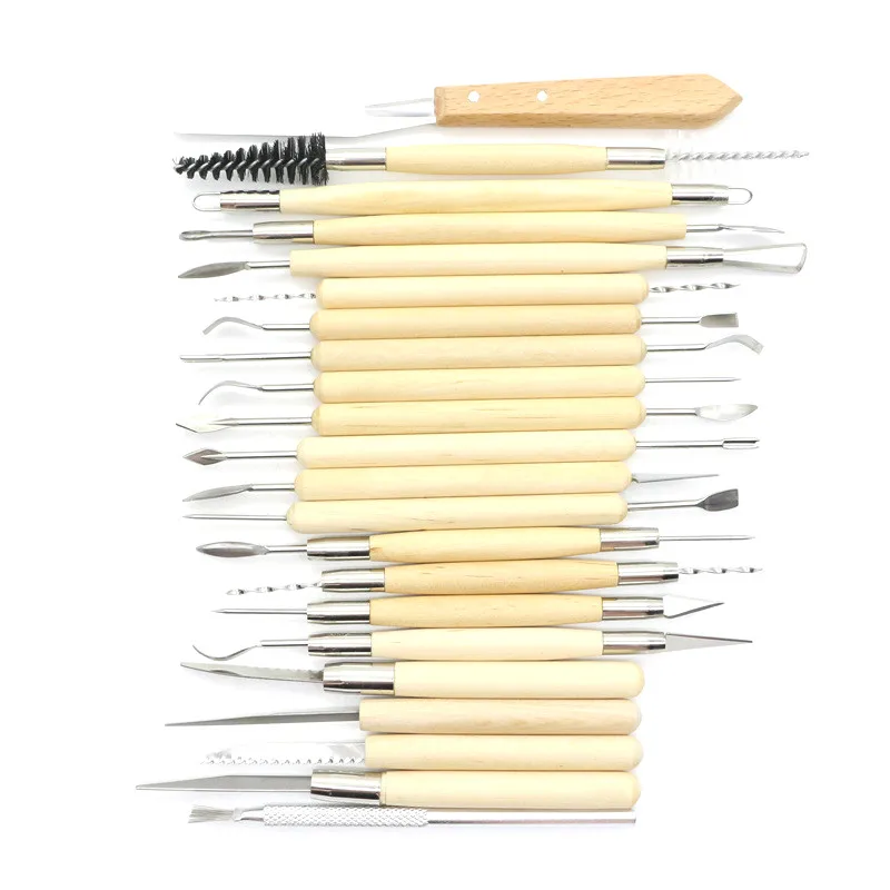 Портативный 22 шт. глиняных скульптур комплект лепить сглаживание Воск Резьба