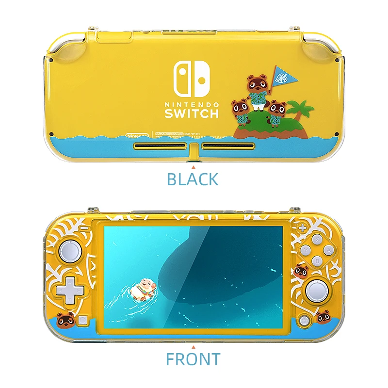 Жесткий защитный чехол DATA FROG с животными для консоли Nintendo Switch Lite прозрачный NS