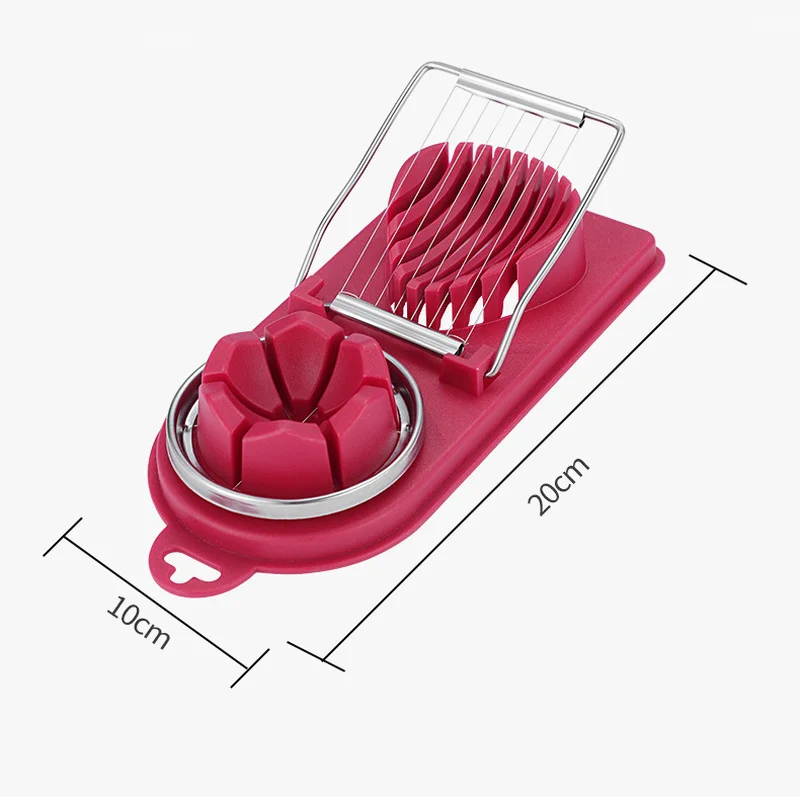

Stainless Steel Egg Cutter Multifunctional Egg Slicer Two-in-one Fruit Egg Cutting Tools Luncheon Meat Cutter Kitchen Gadgets