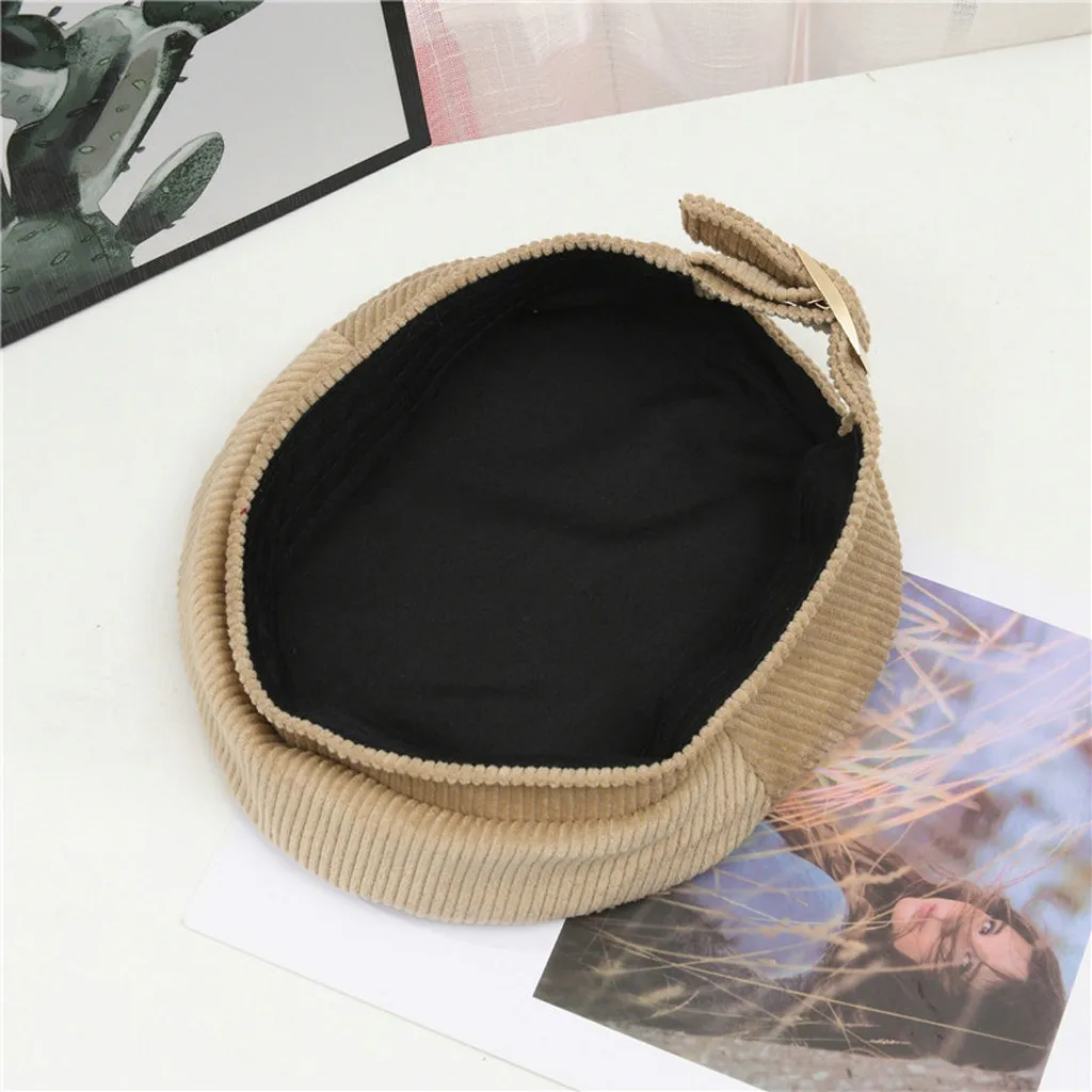 Модный Детский вельветовый берет шапка во французском стиле однотонный