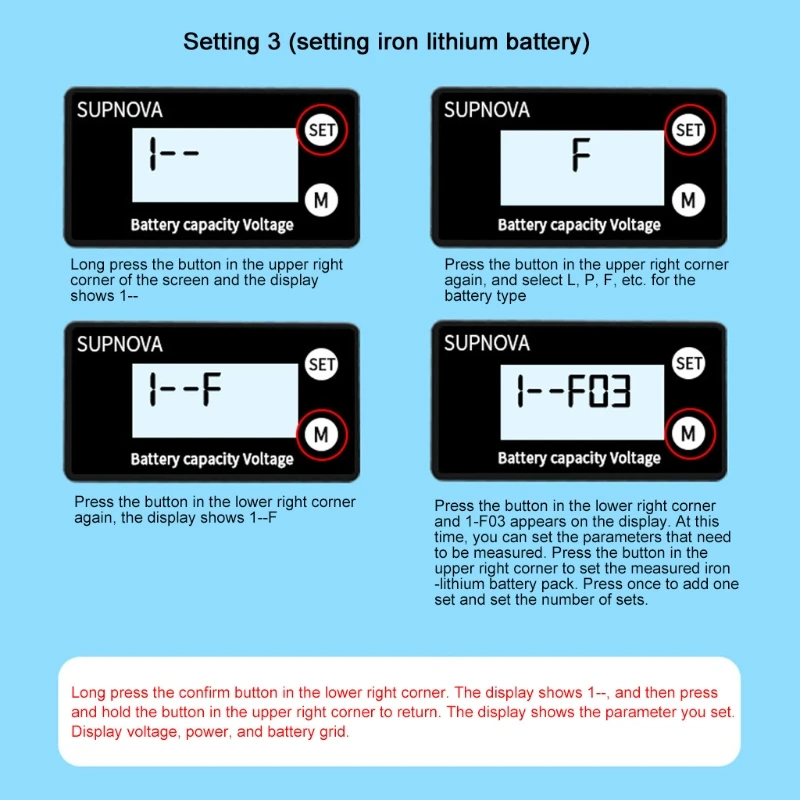 

Waterproof Battery Capacity Indicator DC 10V-100V Lead Acid Lithium LiFePO4 12V QXNA