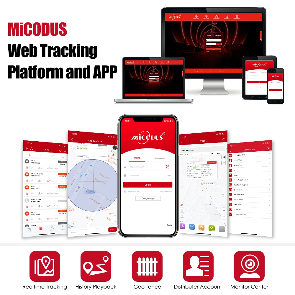 MICODUS отслеживающая платформа для gps трекера автомобиля используемая