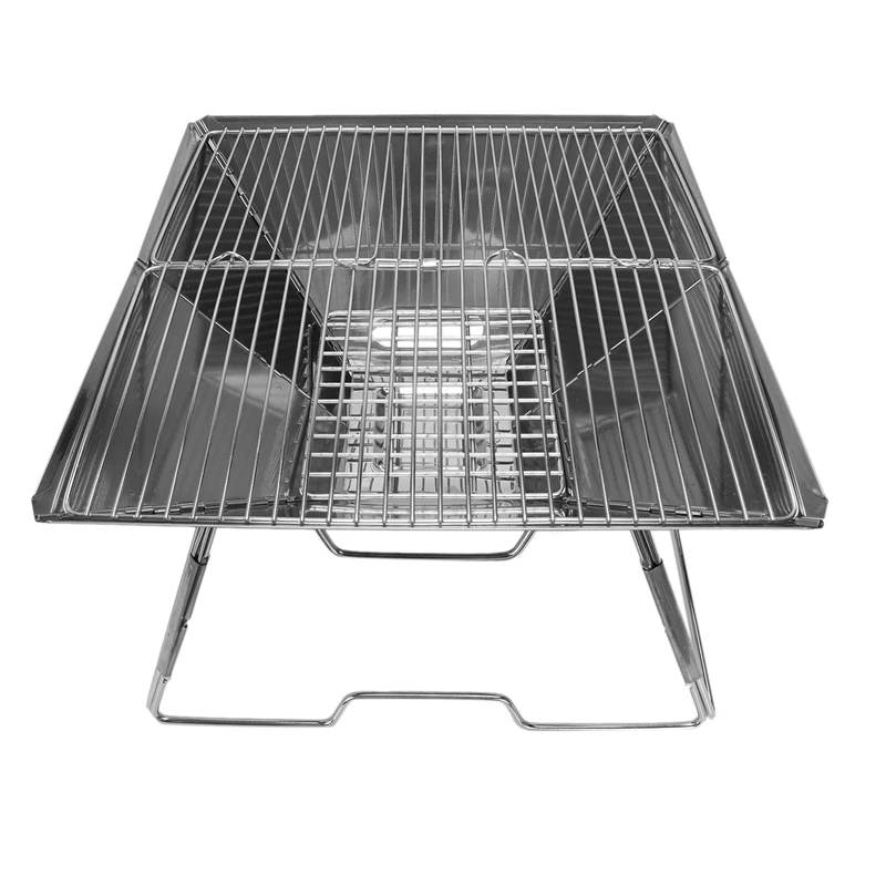 Нержавеющая сталь открытый уголь барбекю гриль стойка складной принадлежности