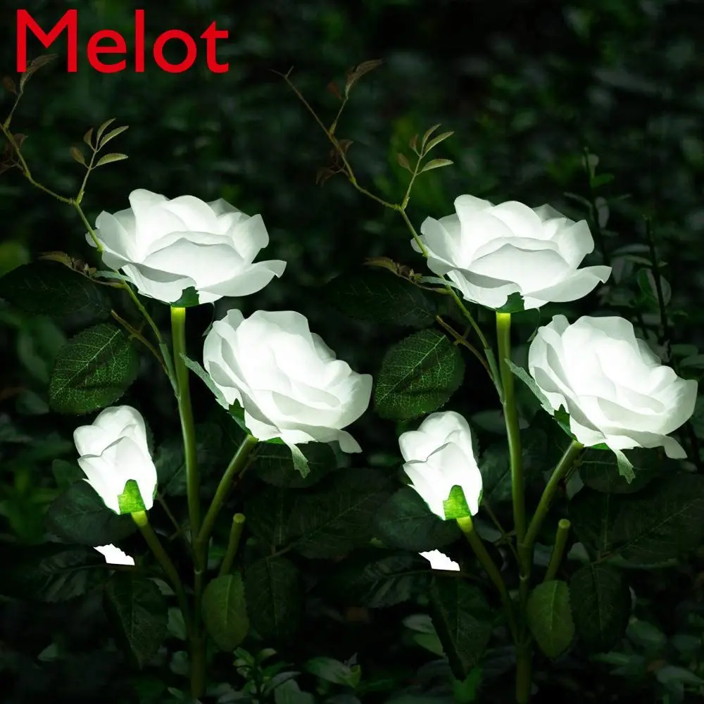 

LED Solar Festive Lantern Rose Flower Holder Outdoor Waterproof Courtyard Decoration Lawn Lamp