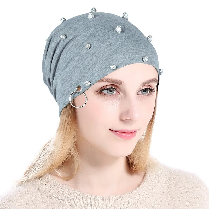 

CHSDCSI New Fashion Hip Hop Skullies Women Autumn Men Beanies Rivet Hats Casual Skullies Warm Hat Beauty Skull Hats Bonnet Caps