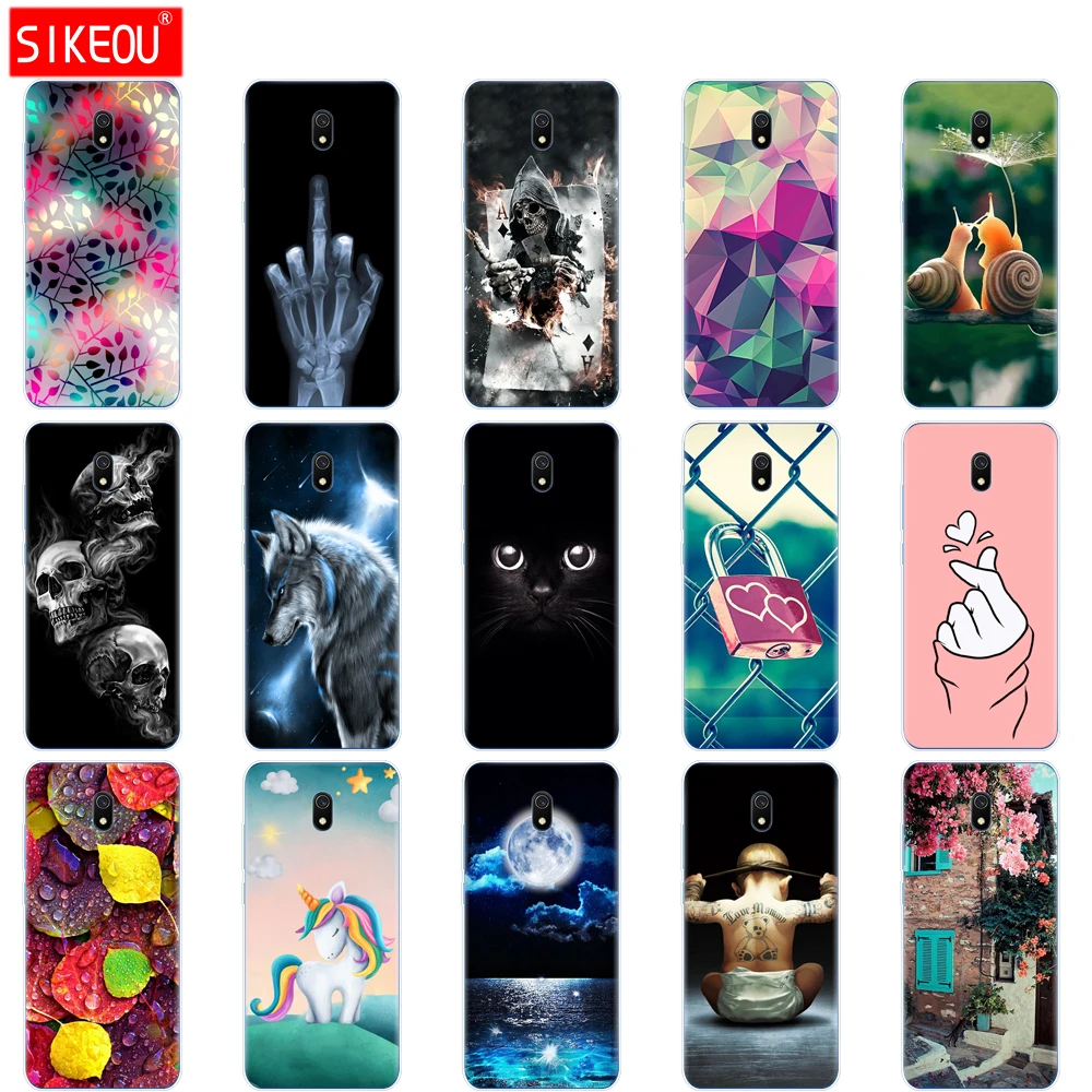 Силиконовый чехол для xiaomi redmi 8a чехлы с полной защитой мягкая задняя крышка из ТПУ