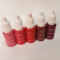 5pcs micropigment dark rose red pink colors tattoo ink pigment kit permanent makeup for lip arts