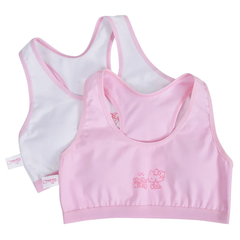 Хлопковый спортивный бюстгальтер без ободков для девочек хлопковый на