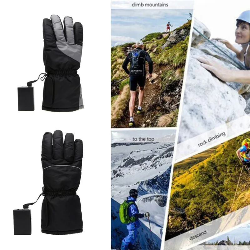 

Finger Electric Gloves USB Outdoor Heating Battery Ski Gloves Thick Heating Gloves Plus Velvet Comfort Electric Gloves New items