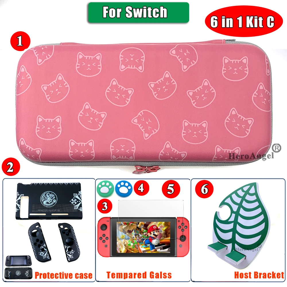 Милый чехол для Nintendo Switch дорожная сумка переноски защитное хранение игрового