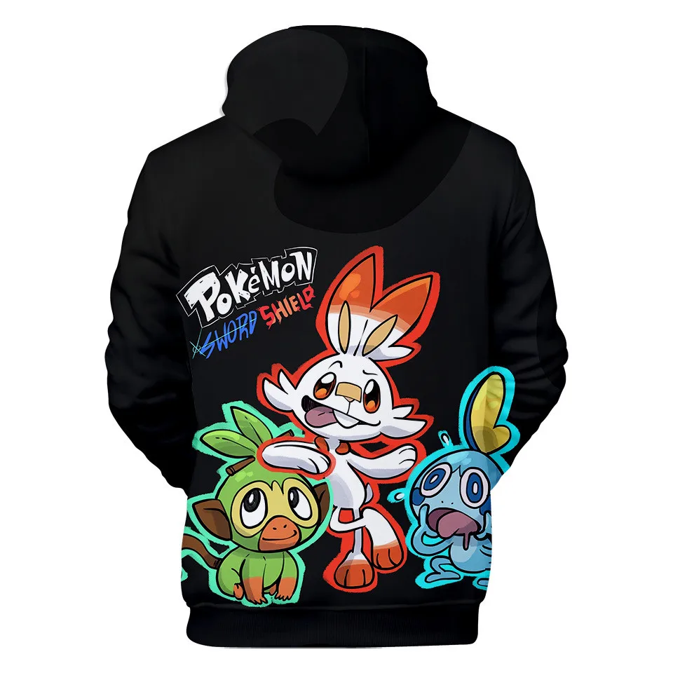 3-20 Years Hoodies Pokemon Umbreon Pikachu 3D Printed Hoodie Boys Girls Harajuku Sweatshirt Streetwear Jacket Coat Kids Clothes