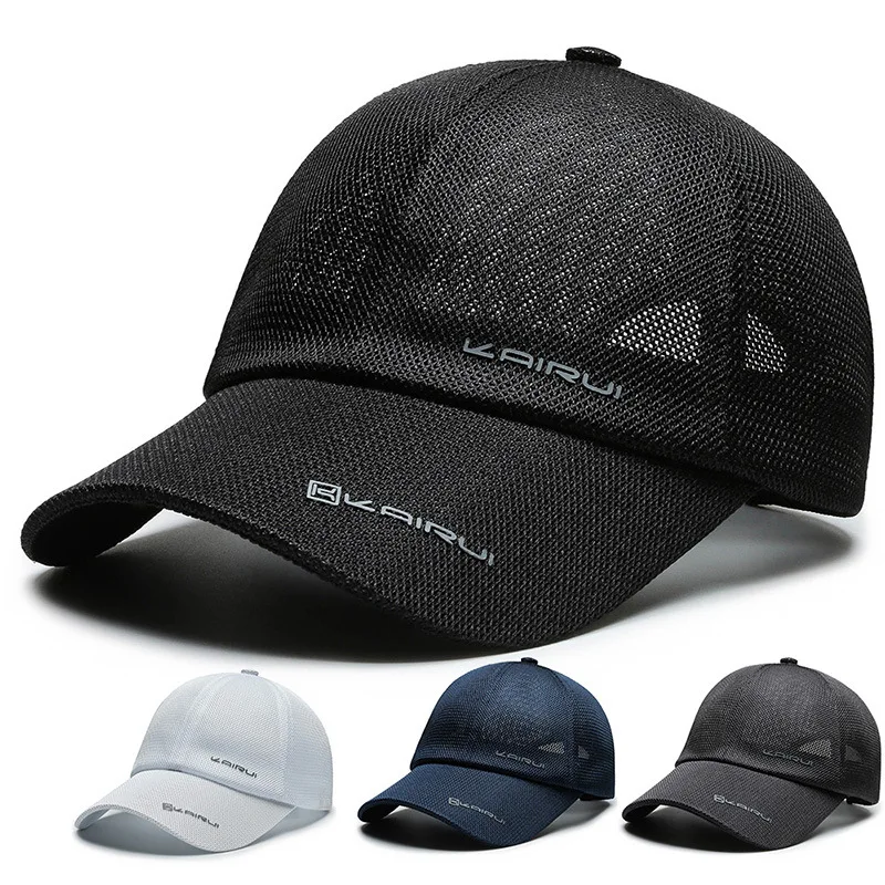 

New Fashion Baseball Cap for Men Spring Summer Shade Sun Protection Hats Outdoor Sports Breathable Casual Mesh Caps