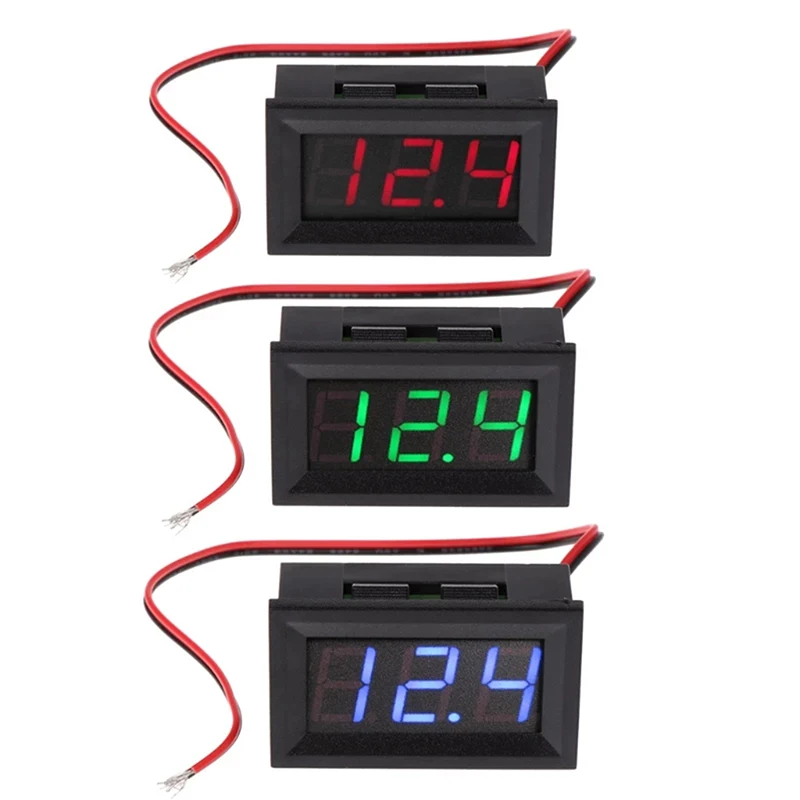 

0.56 inch Mini Digital Voltmeter Ammeter DC 100V 10A Panel Amp Volt Voltage Current Meter Tester Blue Red Dual LED Display