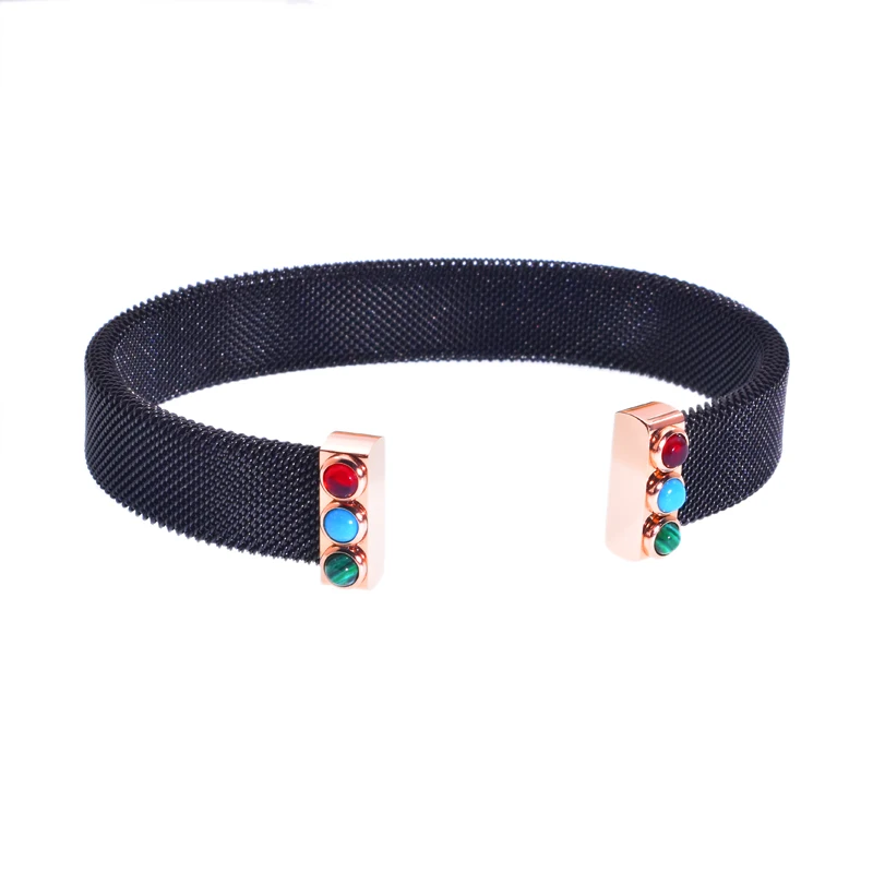 Цветной камень из нержавеющей стали для женщин браслет серьги кольцо ожерелье