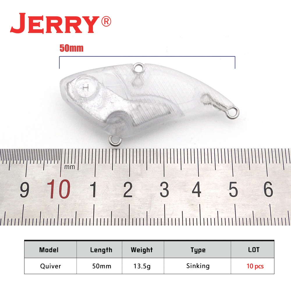 Jerry Quiver 10 шт. 50 мм сделай сам Неокрашенная искусственная кожа Вибрирующая
