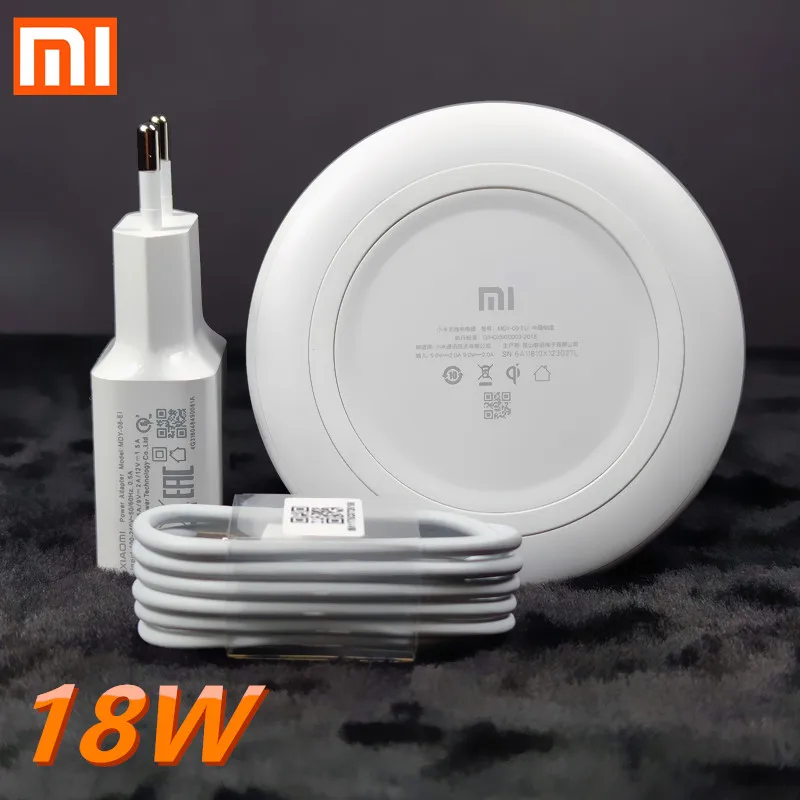 Оригинальное Беспроводное зарядное устройство XiaoMi 18 Вт коврик для быстрой