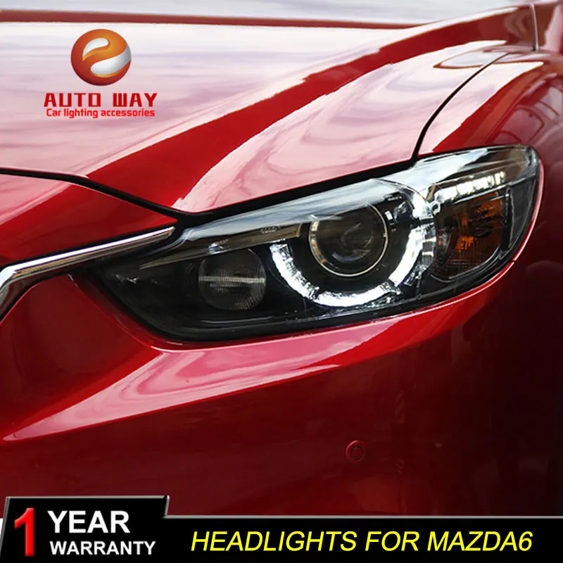 Автомобильный Стайлинг для Mazda Atenza Mazda6 фары 6 M6 2013 2016 светодиодный DRL Объектив